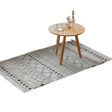 พรม MJHOMEDESIGNS DOORMAT CARPET 46 ขนาด 60*130 ซม. ครีม-ดำ NO.2_0